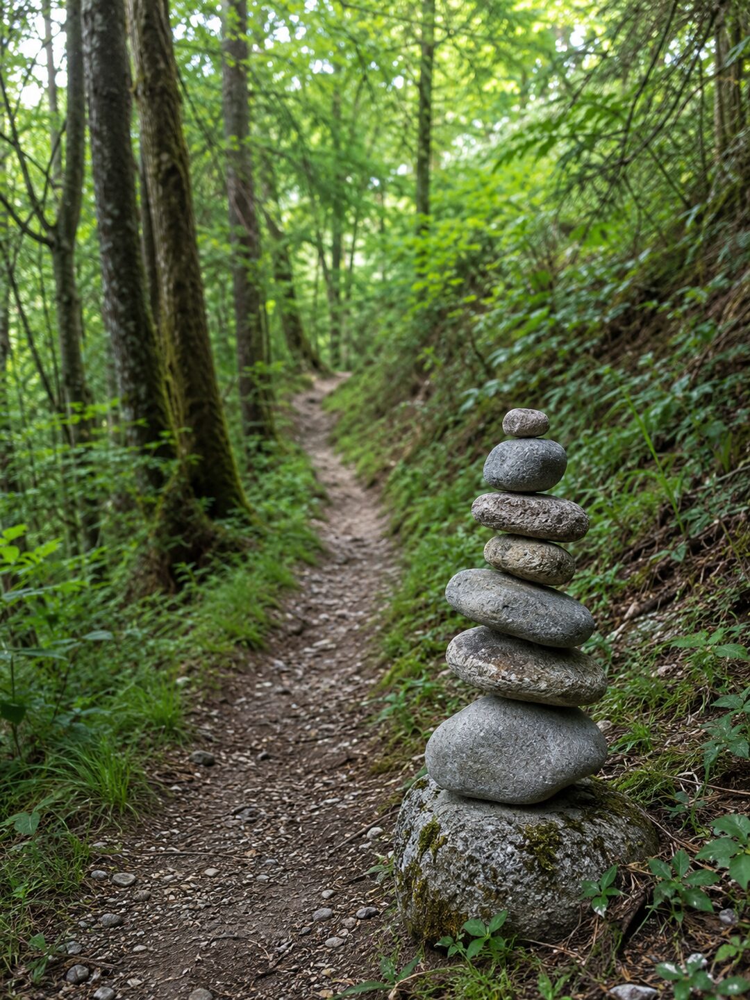Trampelpfad im Wald